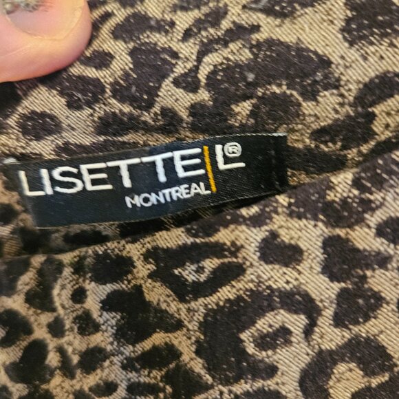 Lisette L Montreal Leopard Pull-on Stretch Fabric Pants - Size 10 - Picture 3 of 5